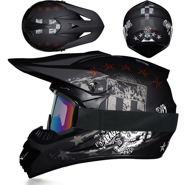 Novo capacete da motocicleta off-road dot motocross profissional